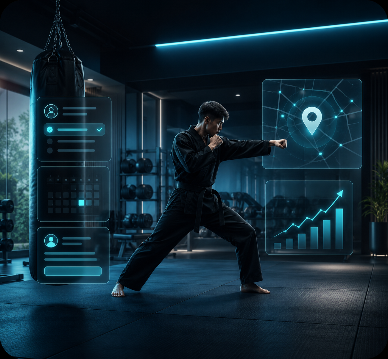 Fitness and martial arts website design and local SEO