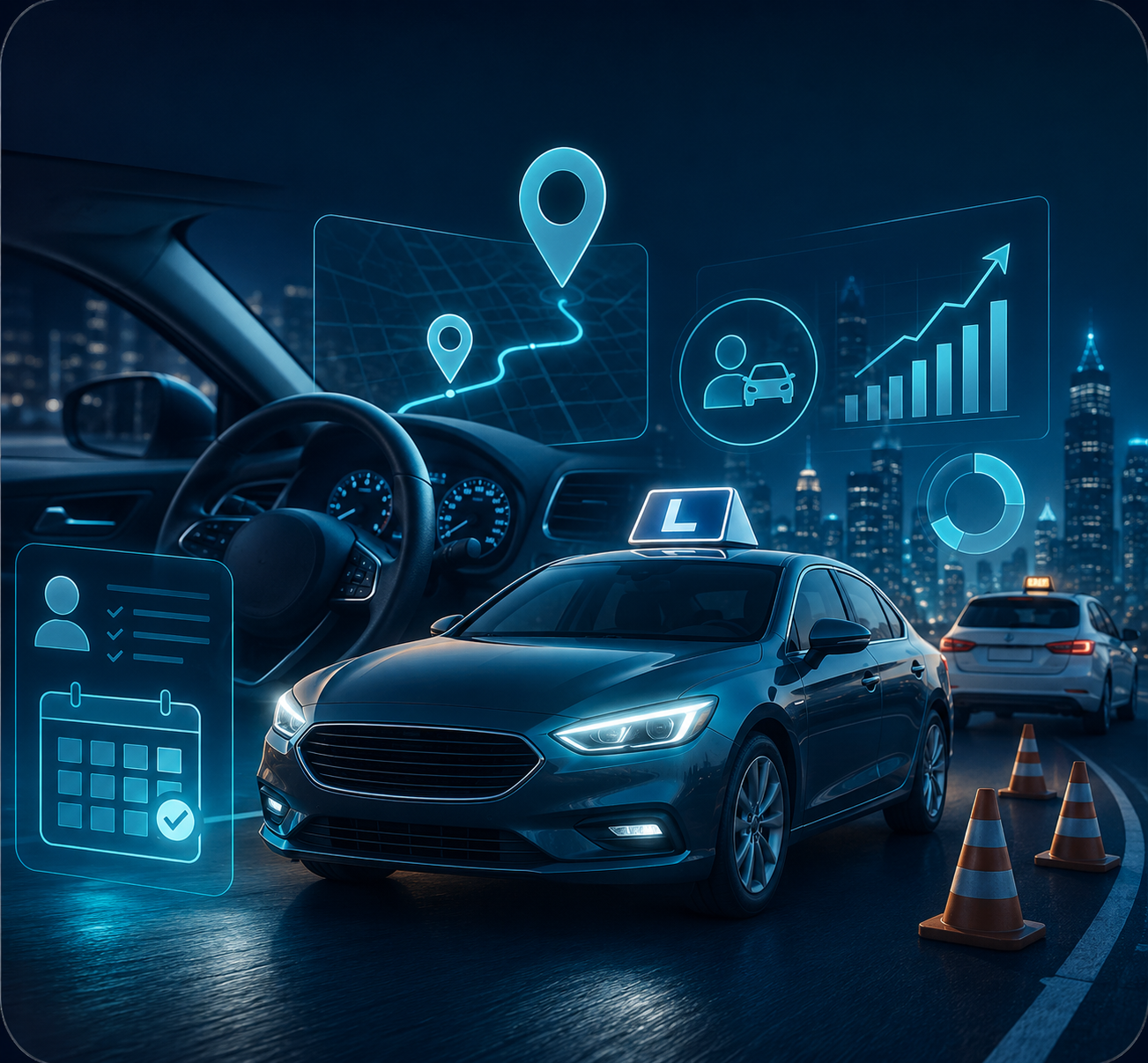 Driving school and taxi website design and local SEO